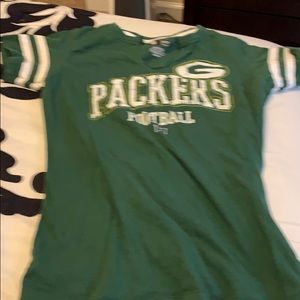 RARE GREEN BAY PACKER SLEEVE TOP SMALL